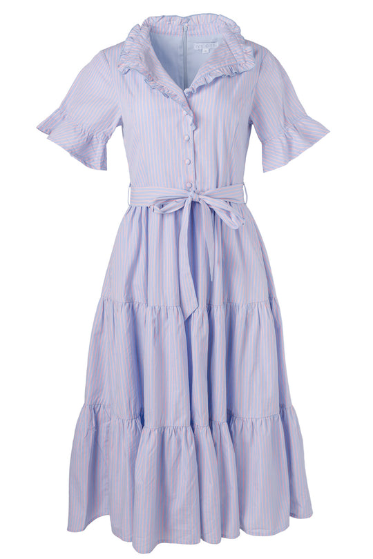 Sutton Dress in Pinstripe