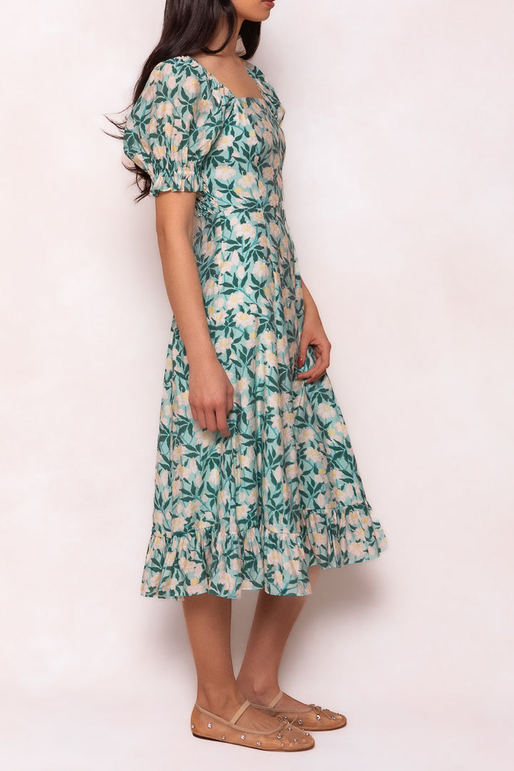 Tamara Dress in Green Floral