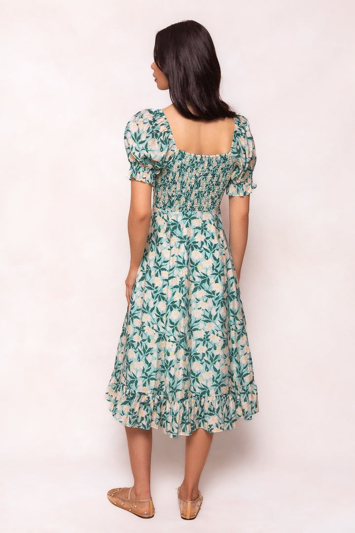 Tamara Dress in Green Floral