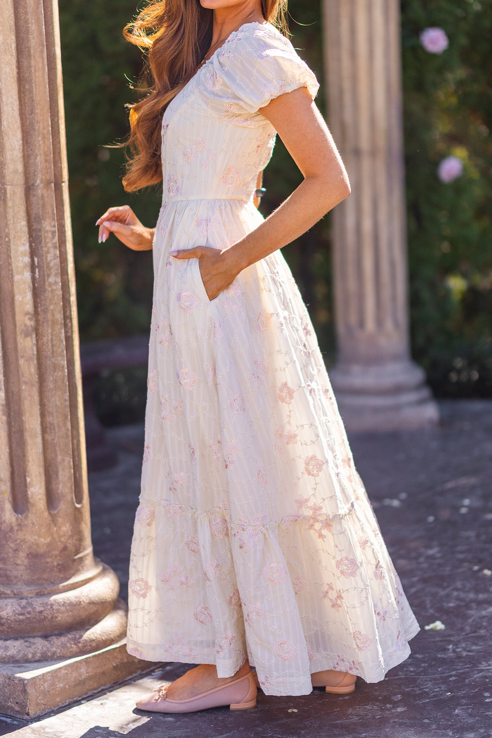 Tara Dress in Gilded Rose Stripe – Ivy City Co
