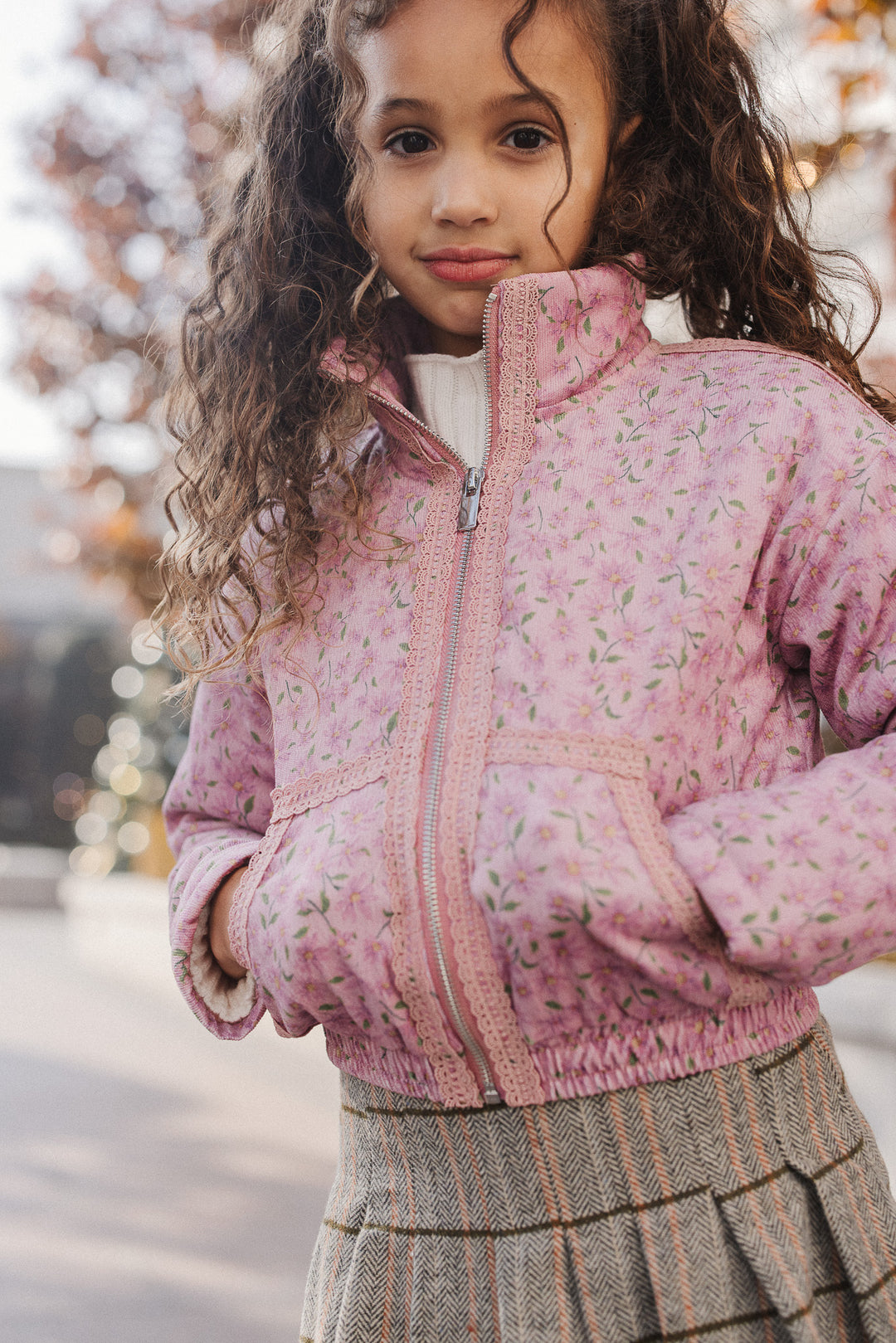 Mini Tasia Jacket in Pink Floral