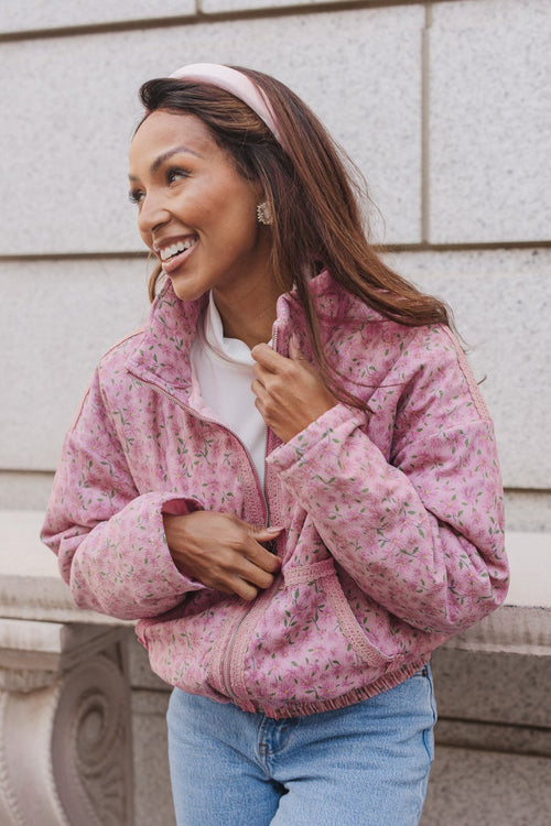 Tasia Jacket in Pink Floral