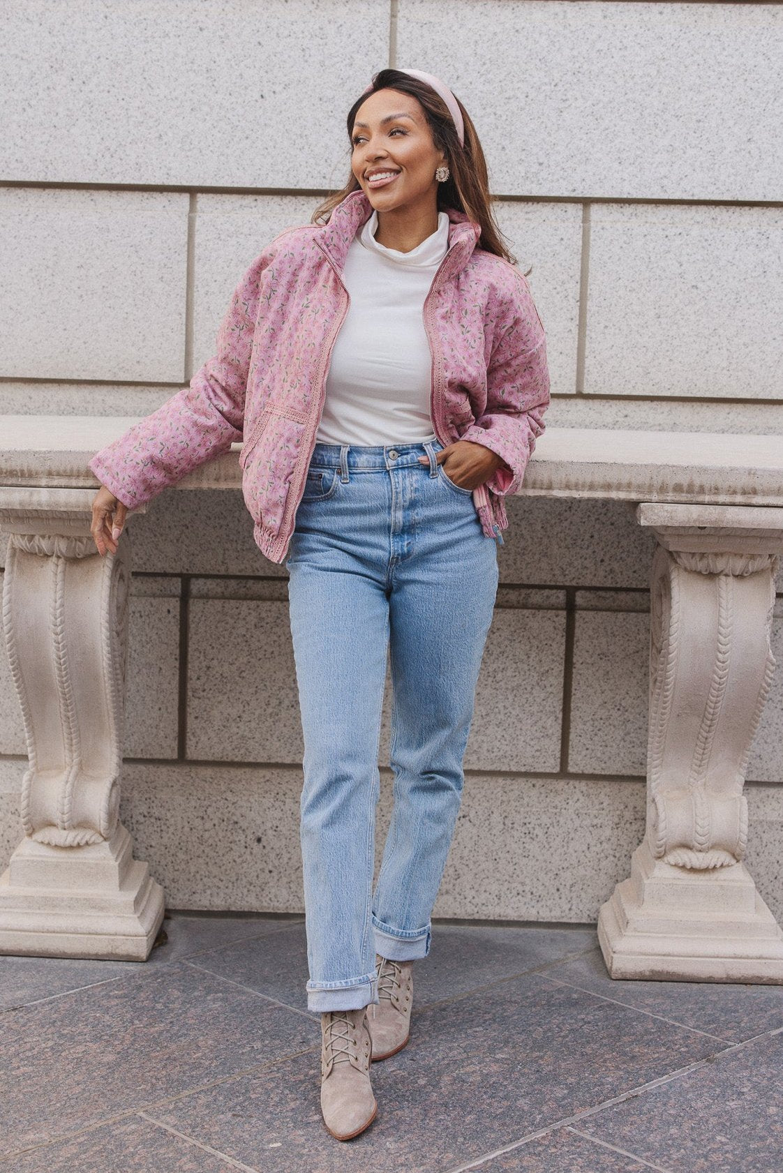 Tasia Jacket in Pink Floral – Ivy City Co