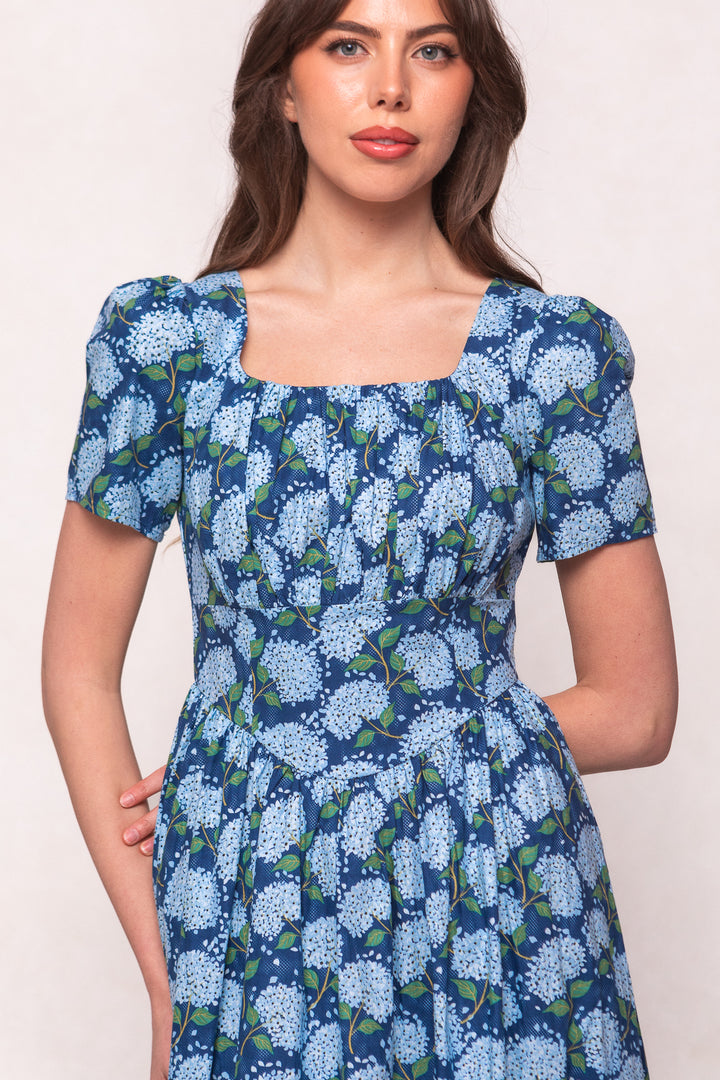 Tate Dress in Blue Floral