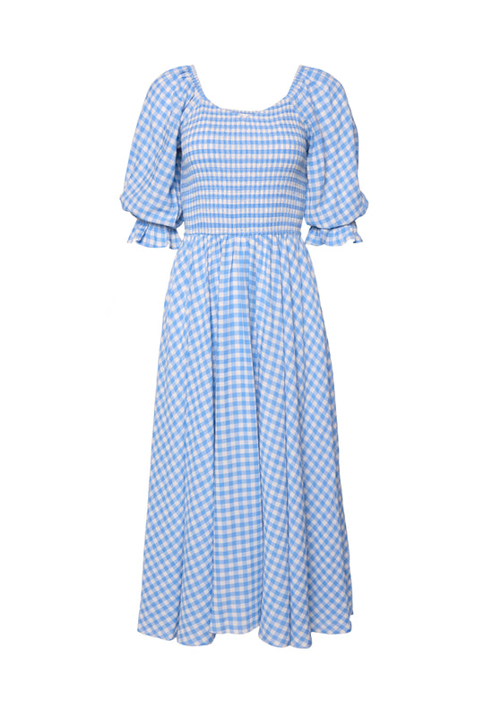 Teagan Dress in Blue Gingham Ivy City Co Teagan Dress in Blue Gingham Ivy City Co