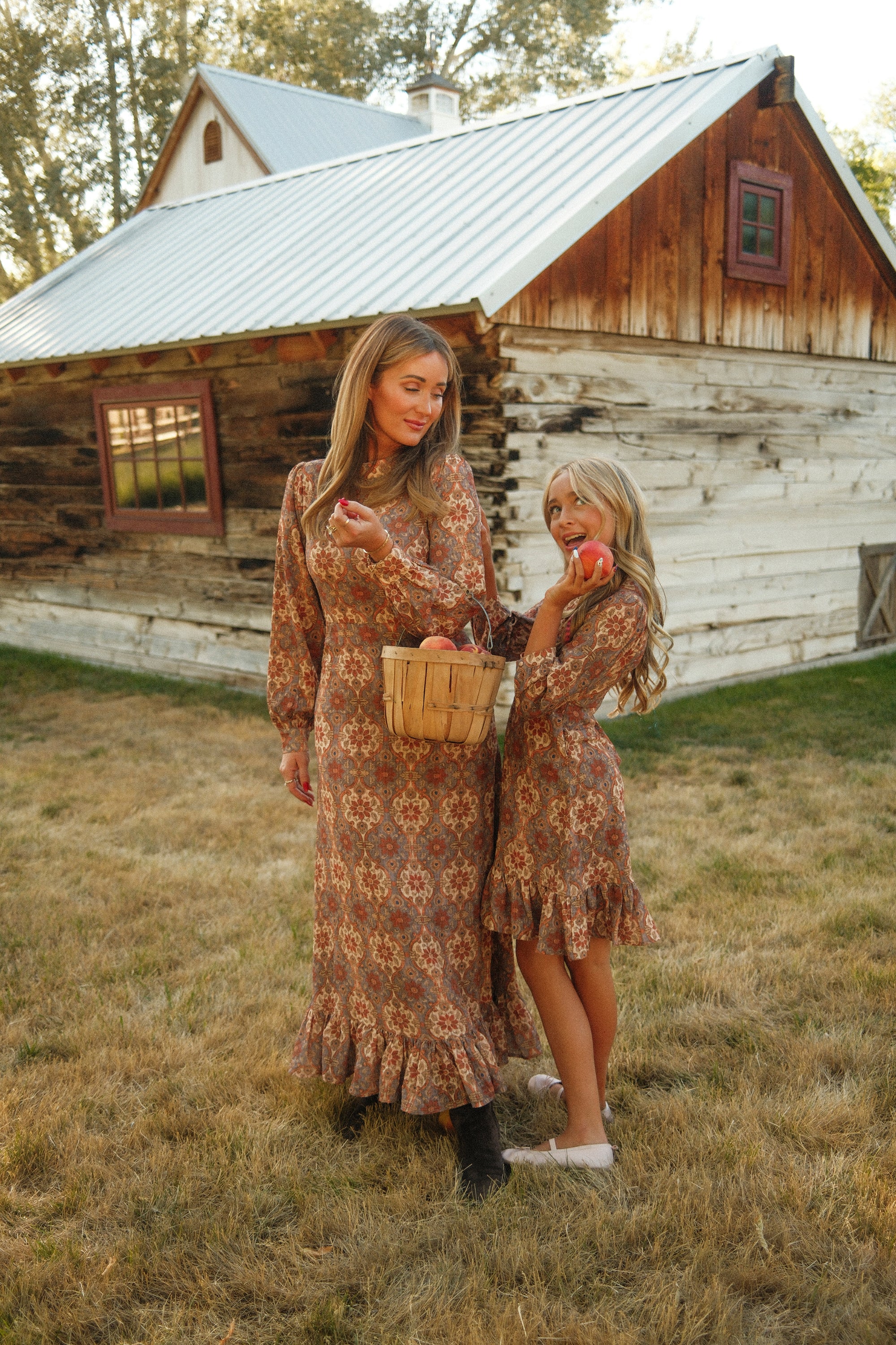 Teen Draper Dress in Golden Hour Tesserae