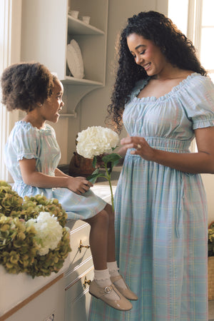 Thalia Dress in Pastel Plaid