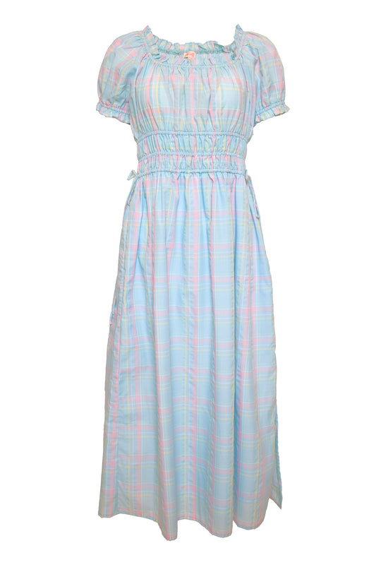 Thalia Dress in Pastel Plaid