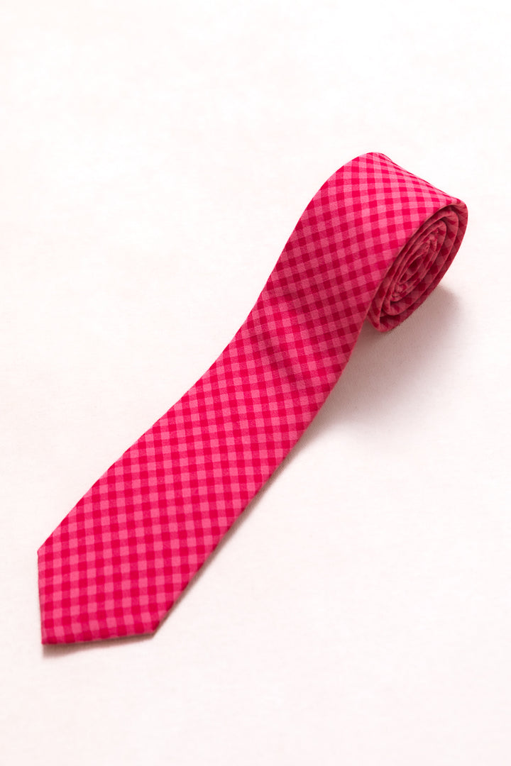 Ties in Hailey Pink Gingham