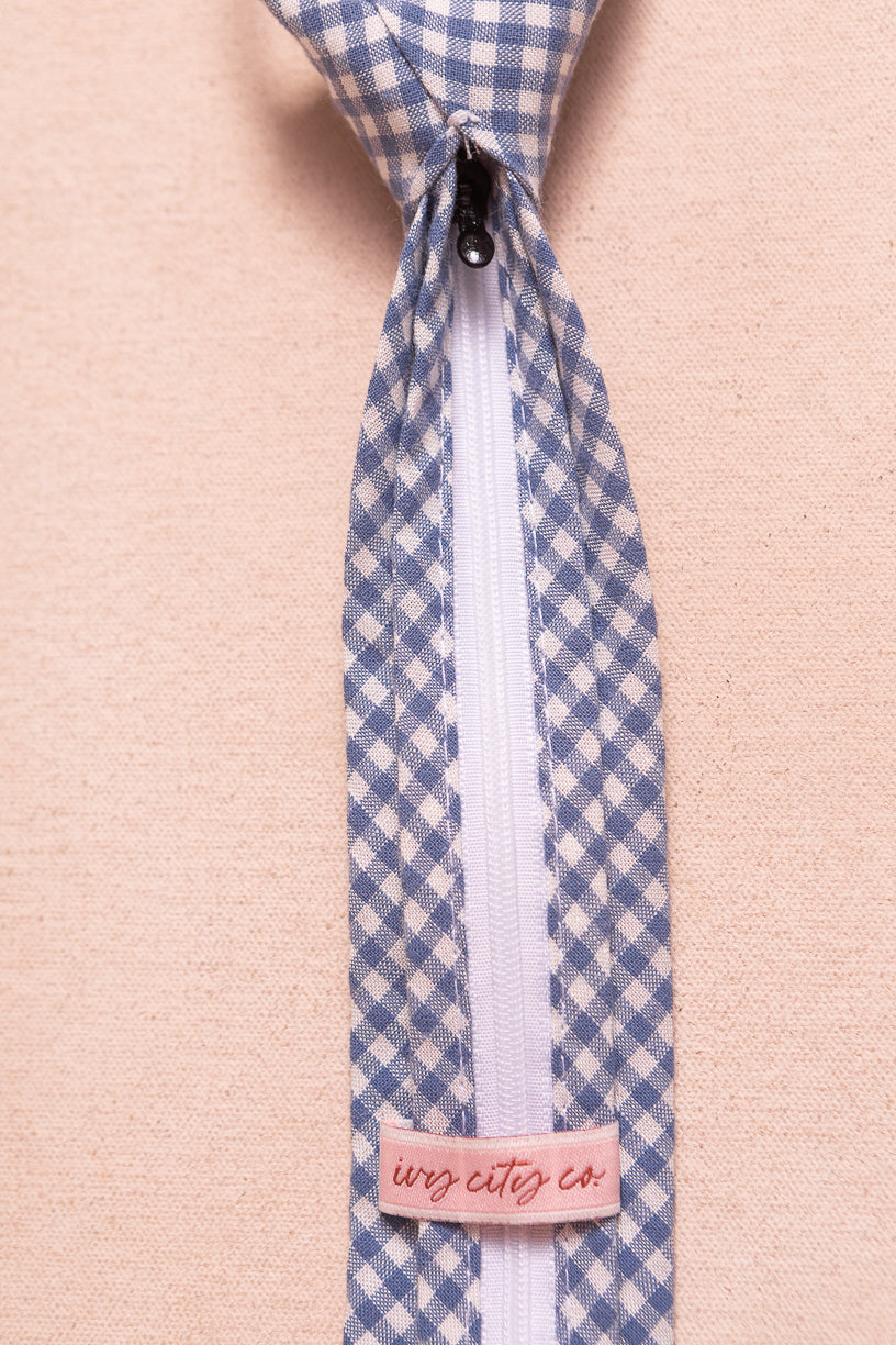 Ties in Hannah Blue Gingham