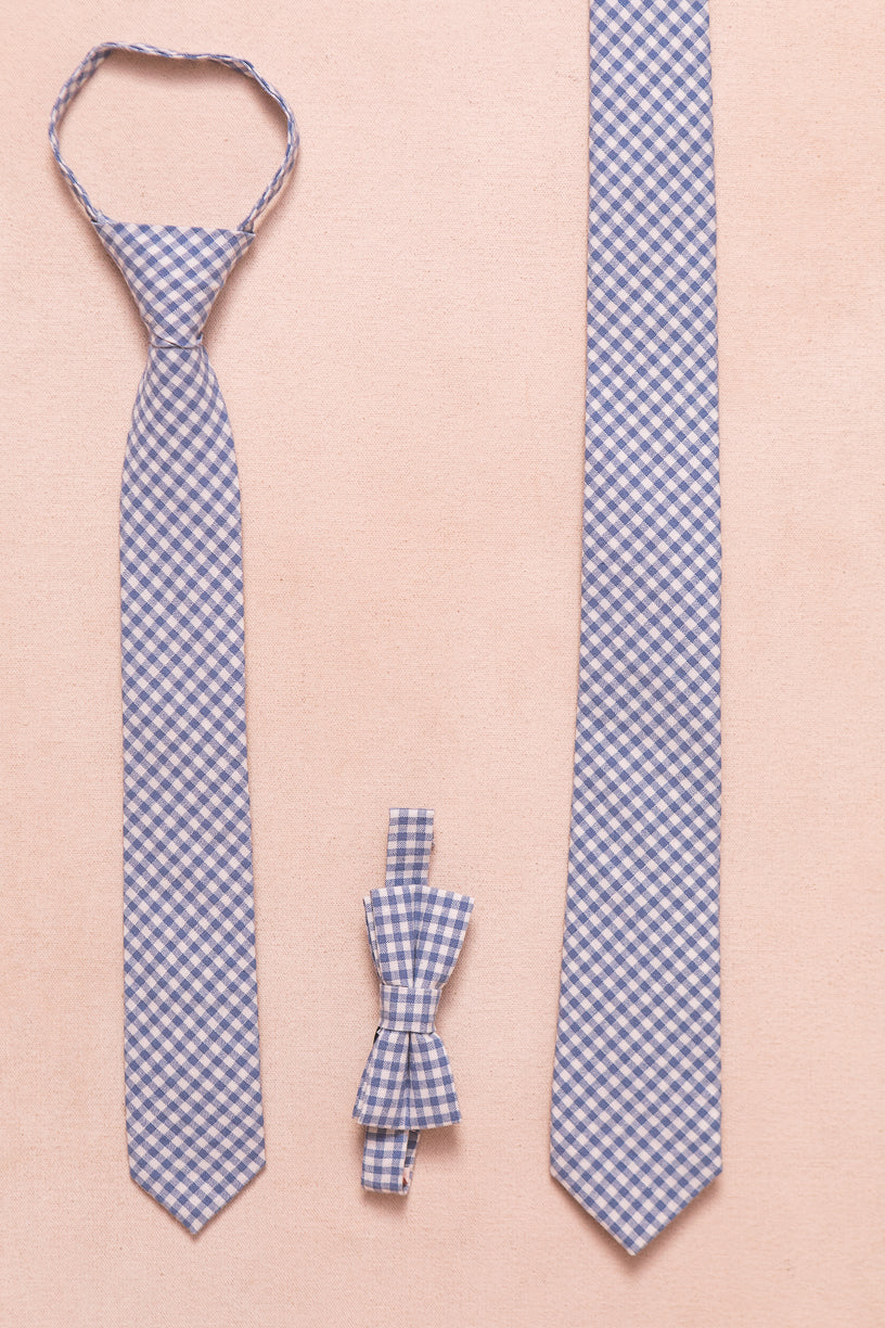 Ties in Hannah Blue Gingham