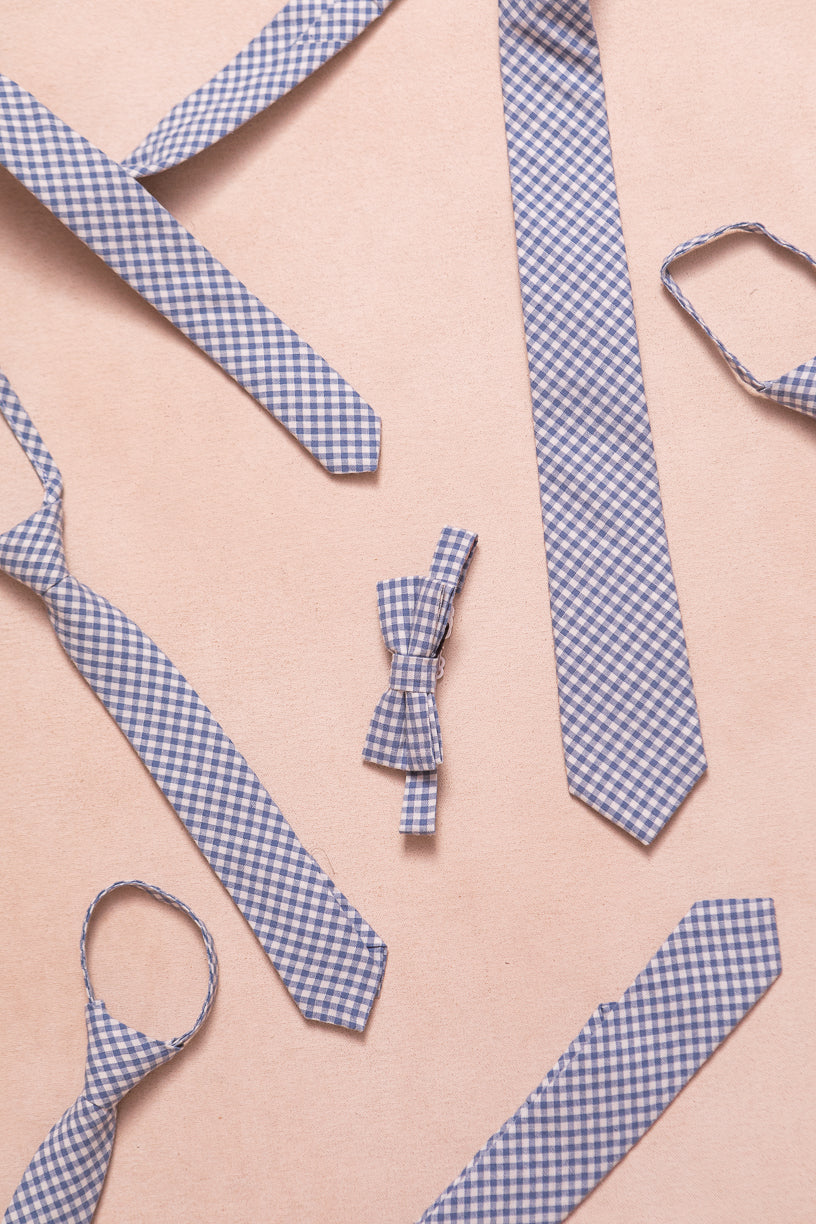 Ties in Hannah Blue Gingham