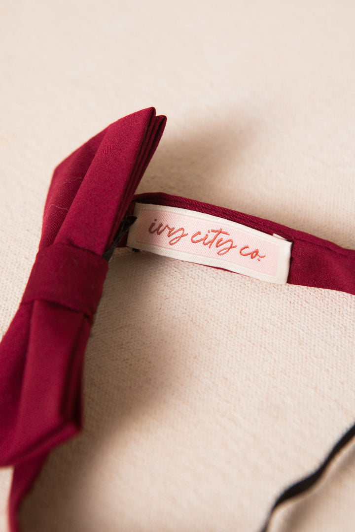 Baby Boys Henry Bow Tie in Maroon