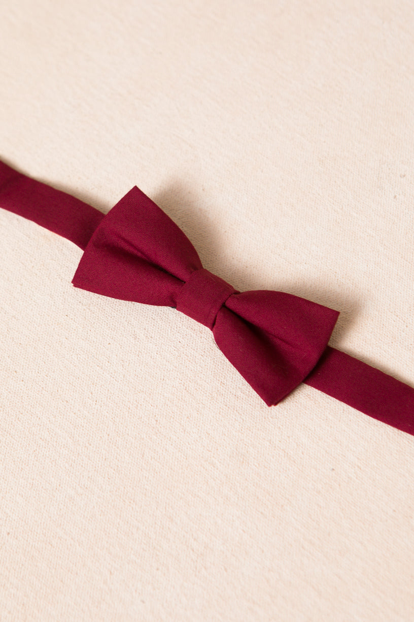 Baby Boys Henry Bow Tie in Maroon - FINAL SALE