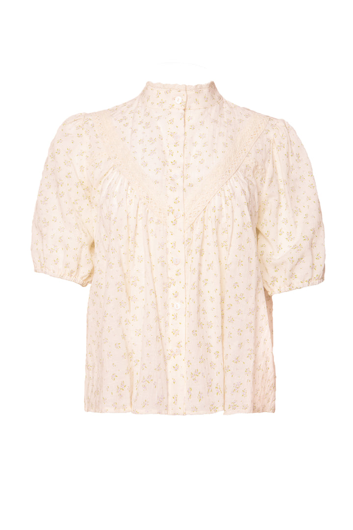 Tobey Top in Cream Floral