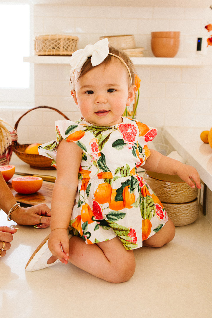 Baby Trixie Skirt Romper in Citrus