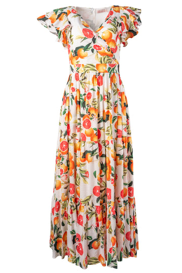 Trixie Maxi Length Dress in Citrus Print - Ivy City Co