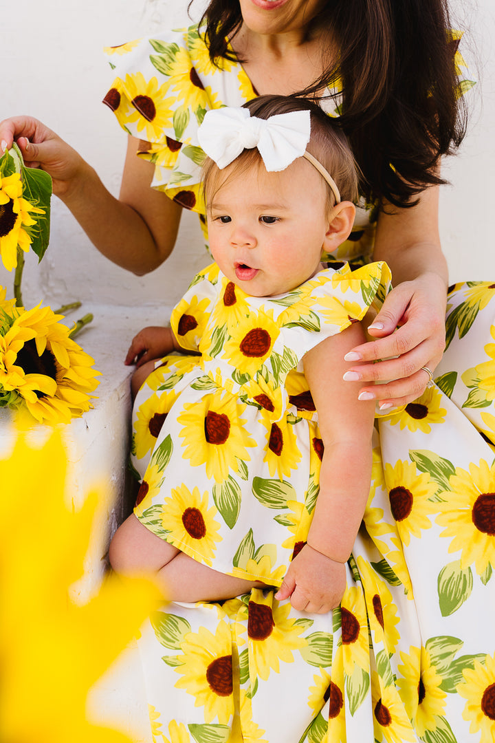 Baby Trixie Skirt Romper in Sunflower