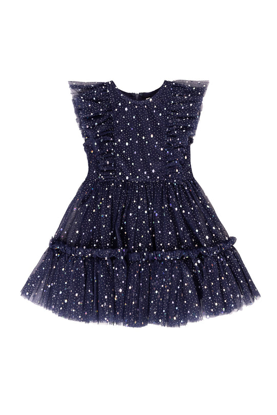 blue dress with white stars Mini Brynlee in Sparkling Navy 4/5 Size:One Size Fits All CMO WOVEN COTTON - REPORT Altar'd State SZ Small thigh length flared skirt