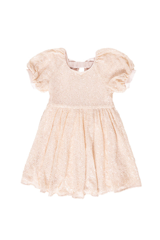 Mini Marisol Dress in Cream Sequin 11/12