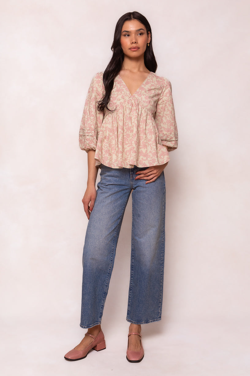 Vicky Top in Pink Floral