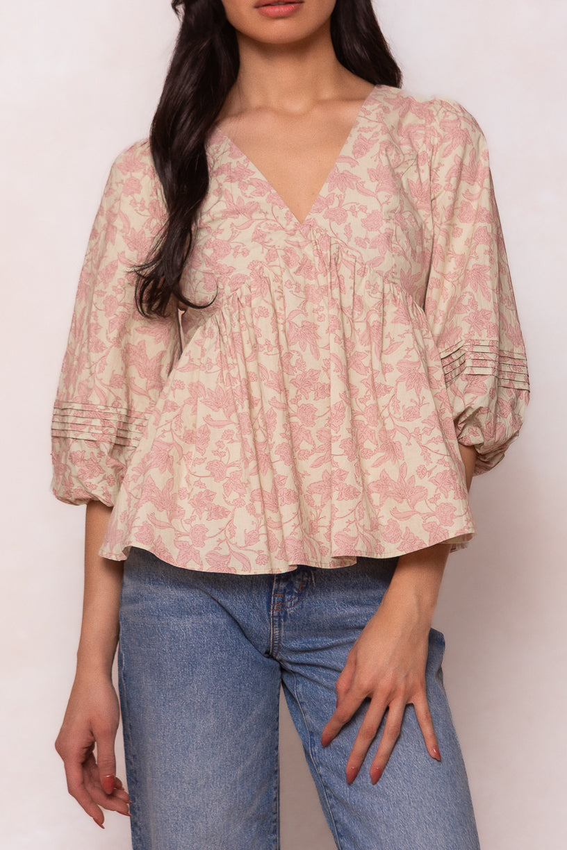 Vicky Top in Pink Floral