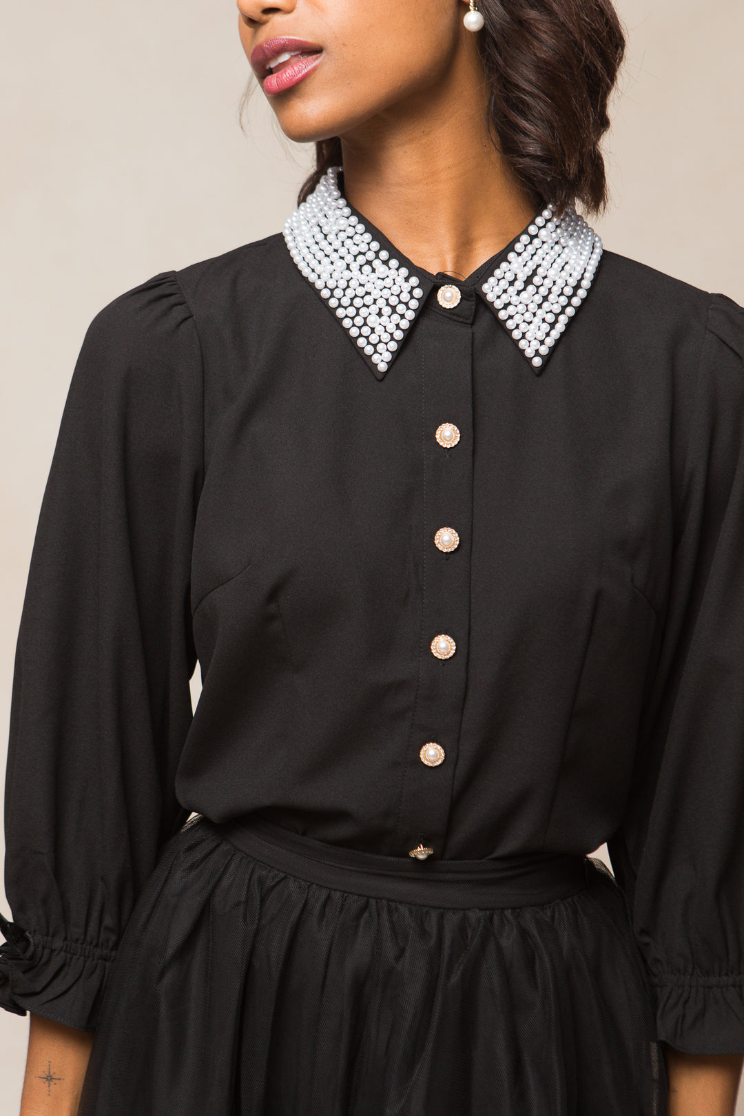 Vidita Blouse in Black - FINAL SALE