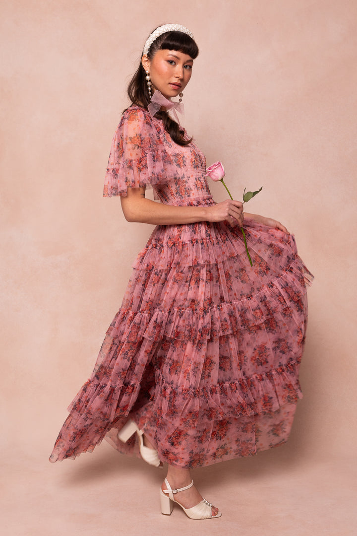 Vienna Dress in Pink Floral