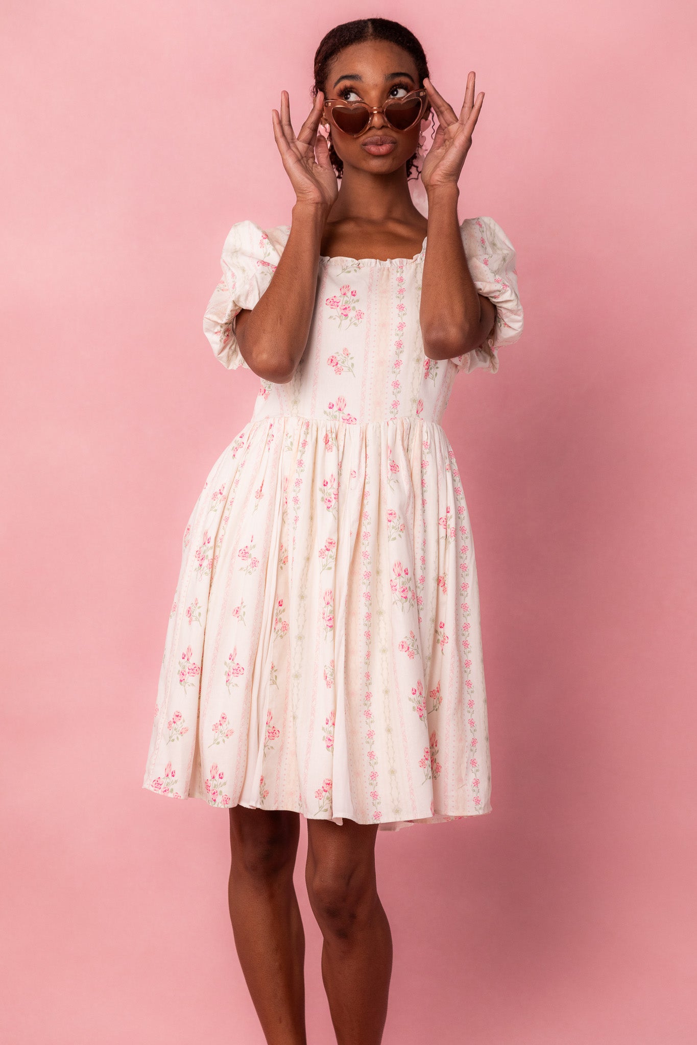 Vintage floral deals midi dress