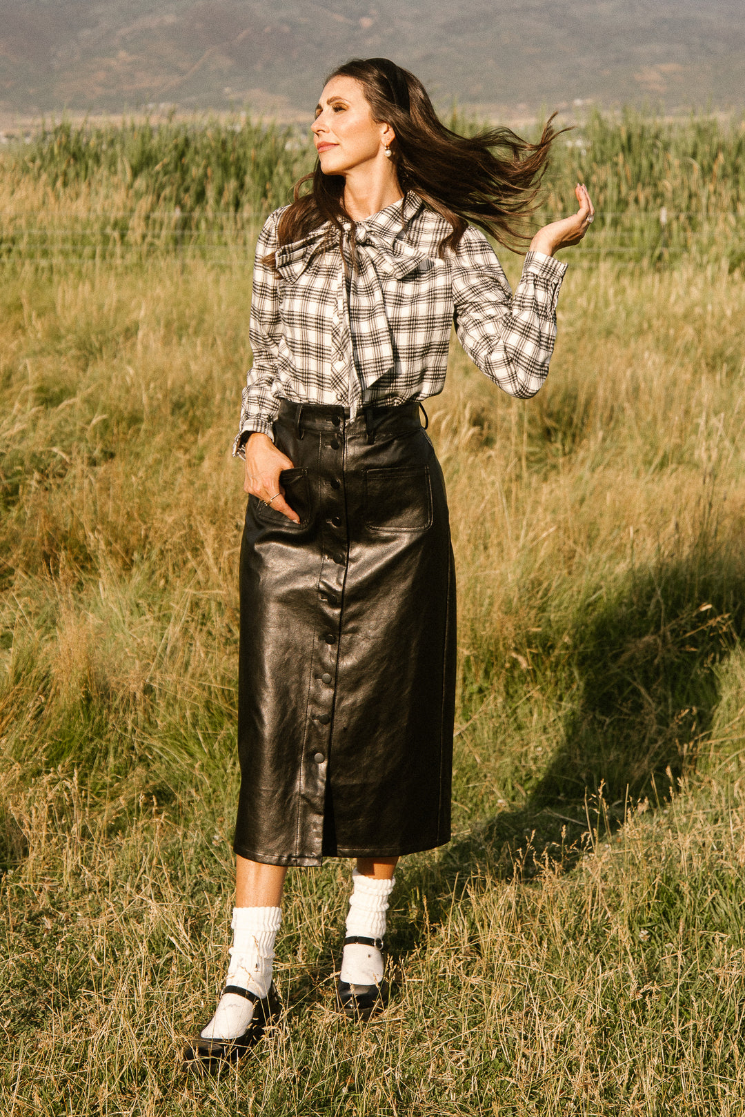 Genevieve Blouse in Plaid