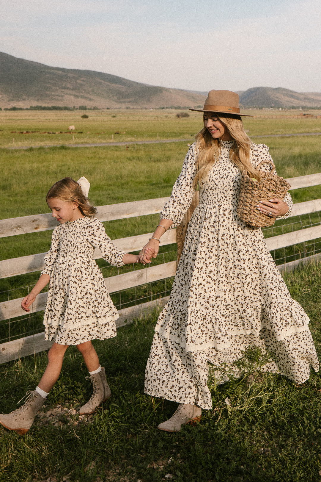 Mini Presley Dress in Cream Floral