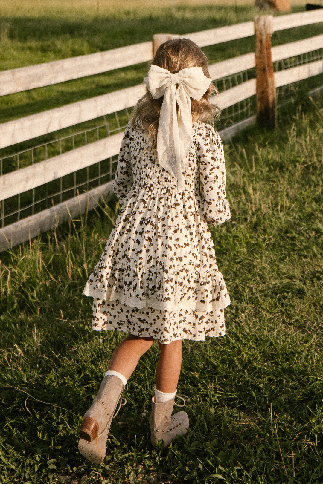 Mini Presley Dress in Cream Floral