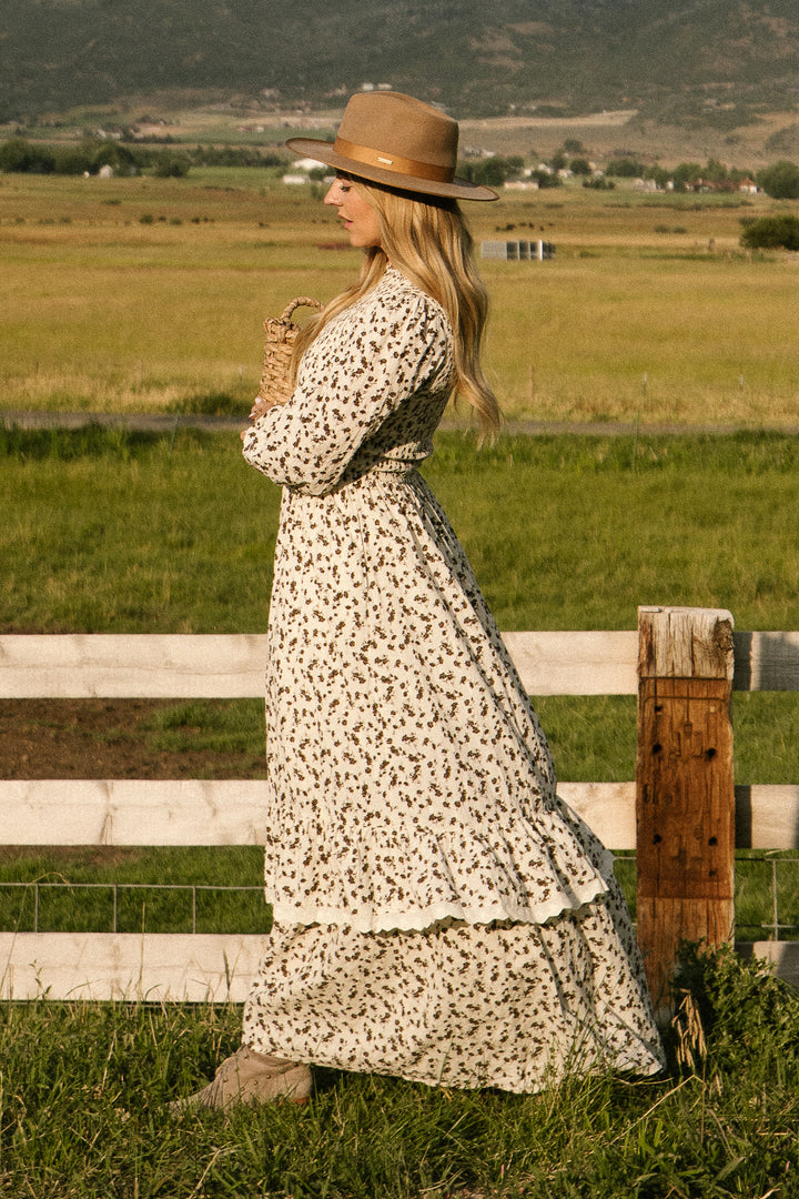 Presley Dress in Cream Floral