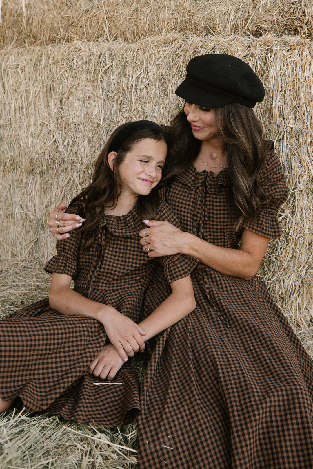 Mini Maple Dress in Brown Gingham