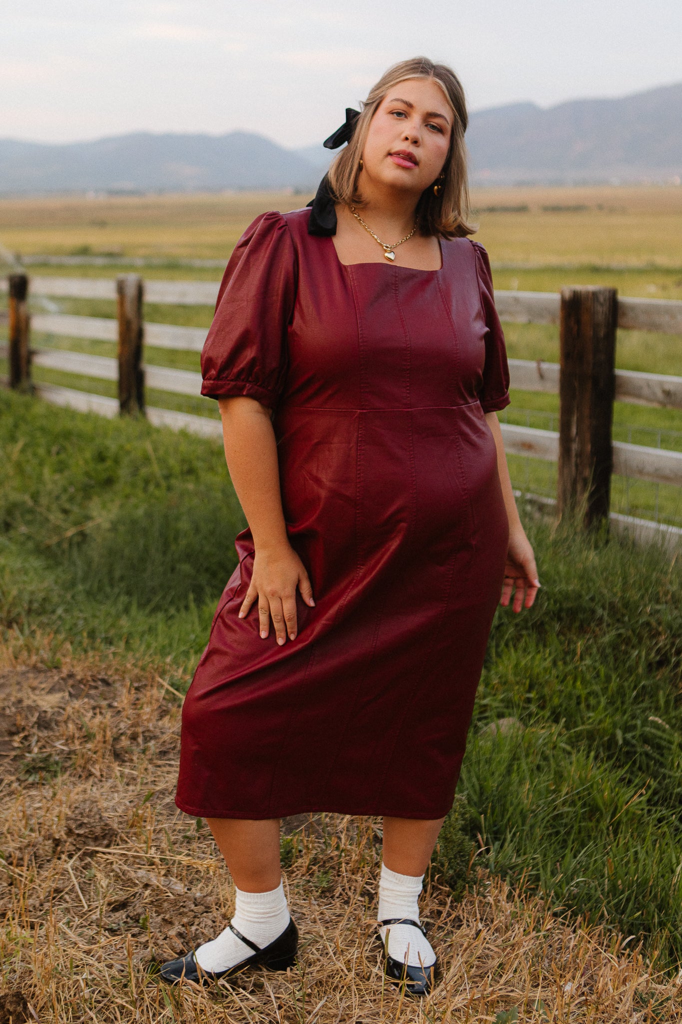 Bebe Vegan Leather Dress in Oxblood – Ivy City Co