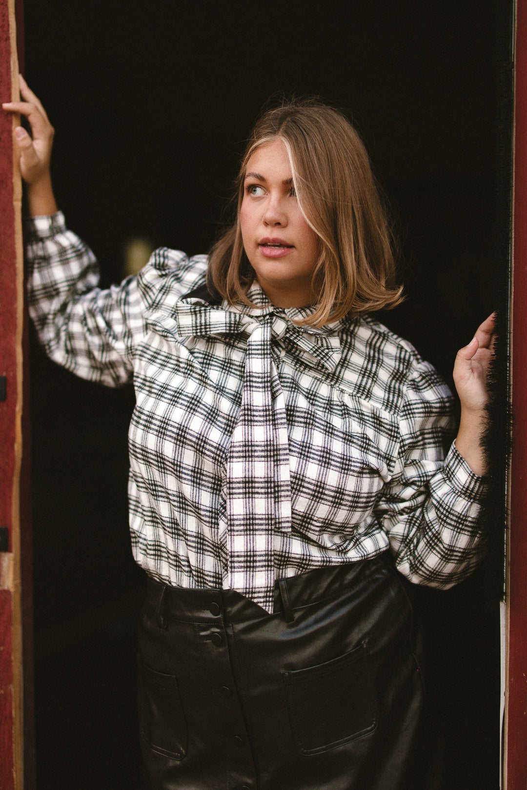 Genevieve Blouse in Plaid - FINAL SALE