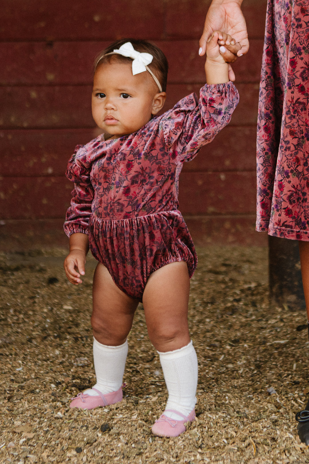 Baby La La Lady Romper in Pink Floral