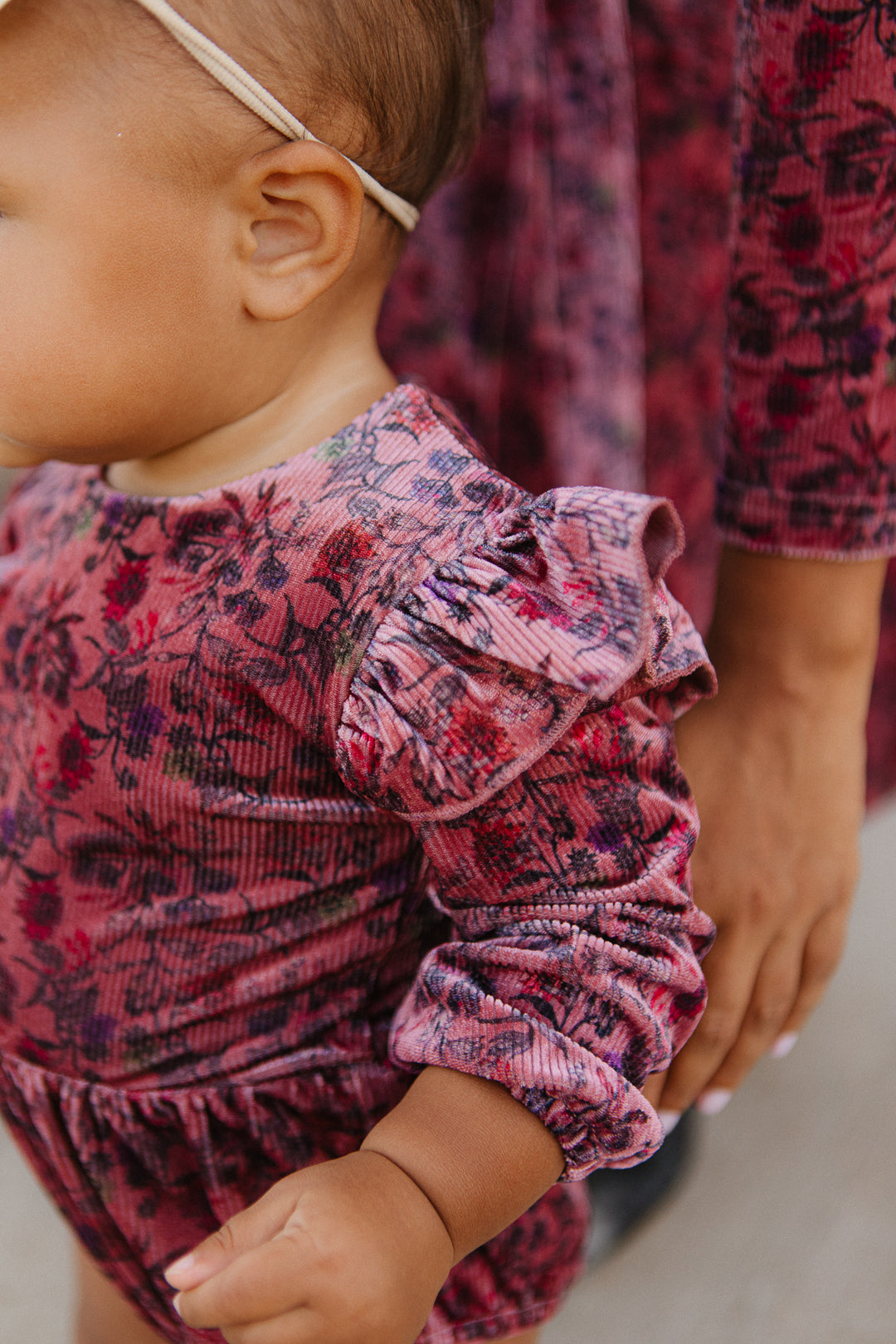 Baby La La Lady Romper in Pink Floral