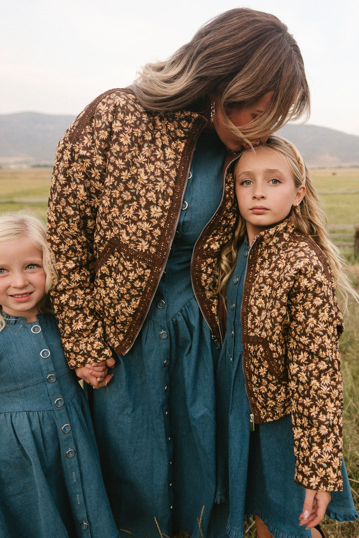 Mini Tasia Jacket in Brown Floral