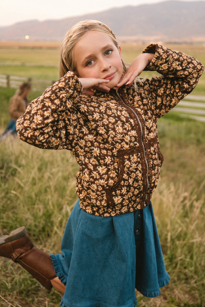 Mini Tasia Jacket in Brown Floral