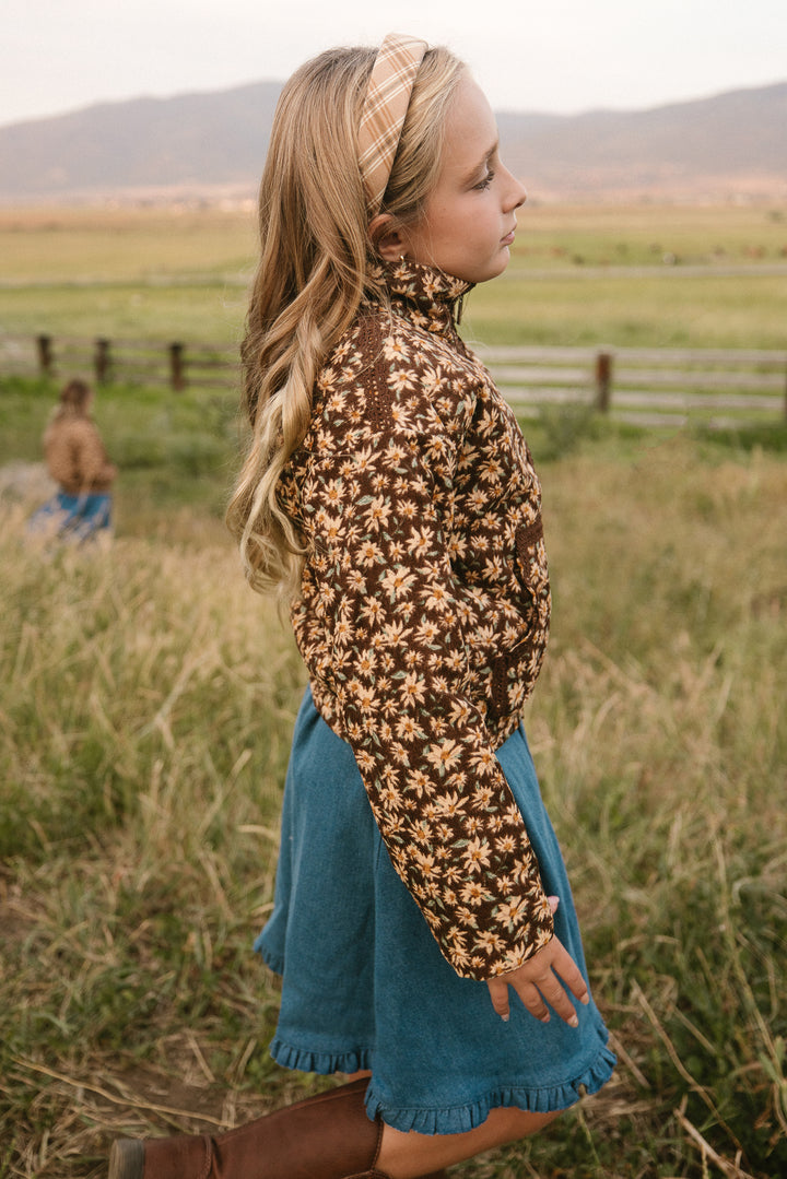 Mini Tasia Jacket in Brown Floral