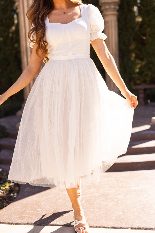 Ballerina Dress in White Ivy City Co Ballerina Dress in White Ivy City Co