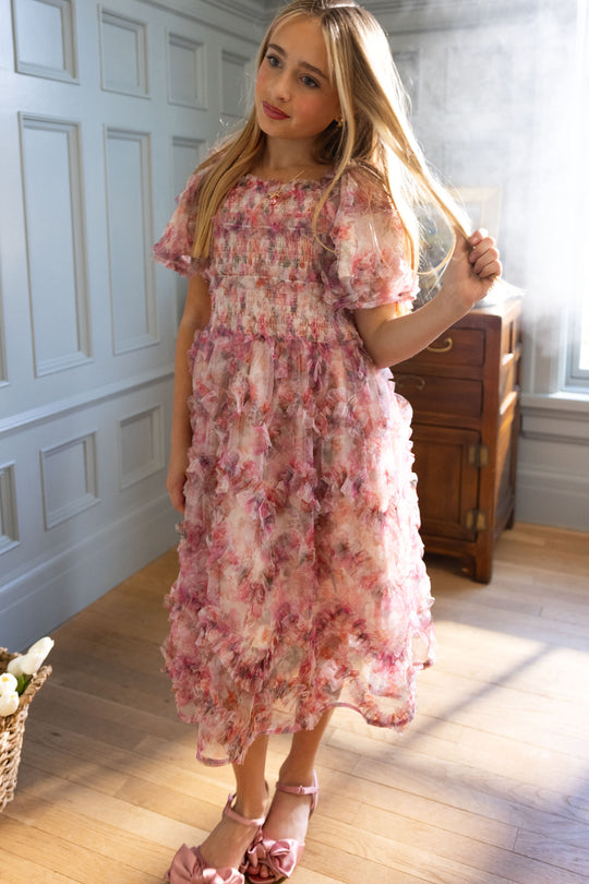 pink floral dress near me Wildest Dreams Floral Dress | Multicolored Floral Maxi Dress