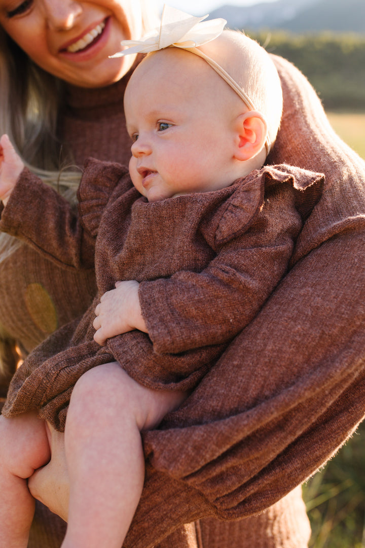 Baby Jensen Dress Set in Mocha