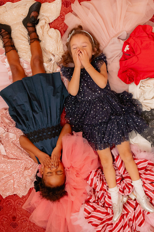 Mini Brynlee Dress in Sparkling Stars Navy