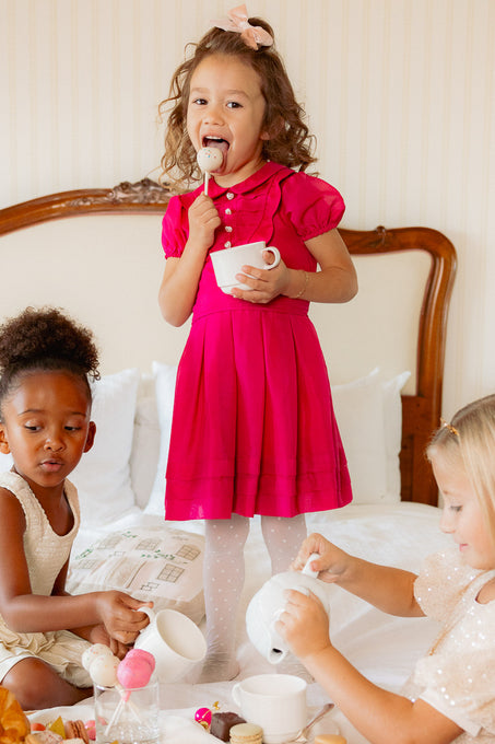 Mini Cassian Dress in Hot Pink