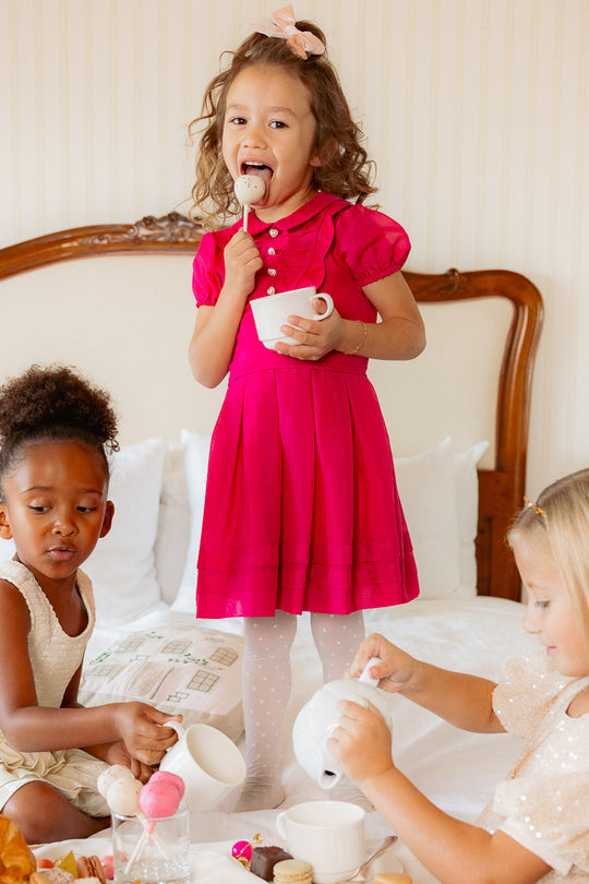 Mini Cassian Dress in Hot Pink