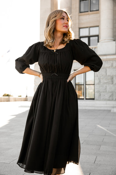 Do-Re-Mi Dress in Black - FINAL SALE – Ivy City Co