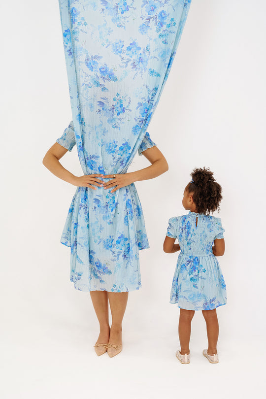 Mini Flynn Dress in Aquarelle Fleur