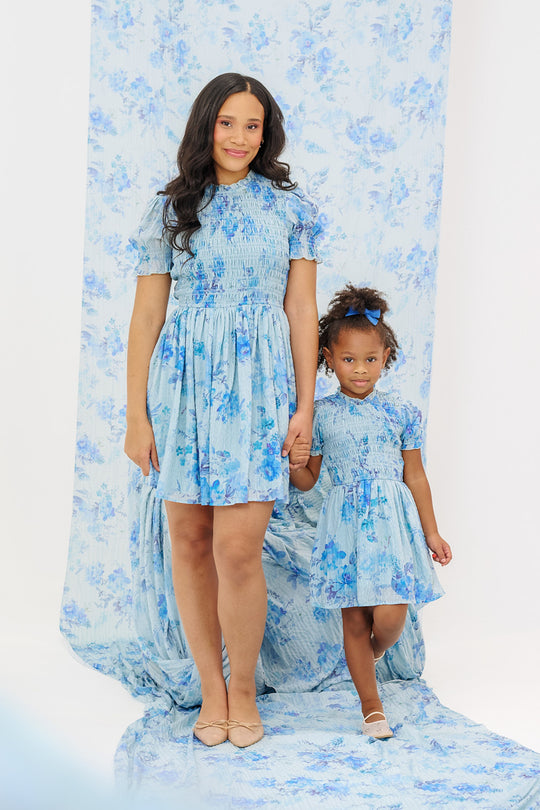 Flynn Dress in Aquarelle Fleur